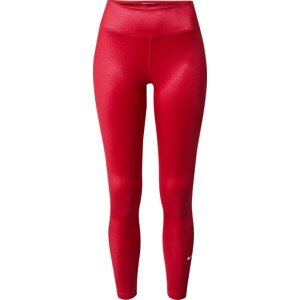 NIKE Sportovní kalhoty červená / bílá