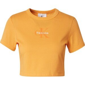 Calvin Klein Jeans Tričko 'PRIDE' oranžová / jasně oranžová / bílá