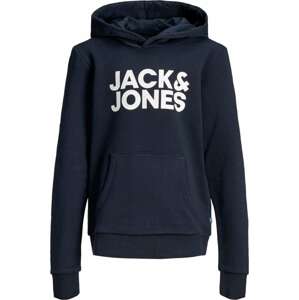 Jack & Jones Junior Mikina námořnická modř / bílá