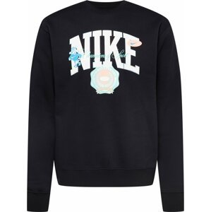 Nike Sportswear Mikina světlemodrá / černá / bílá