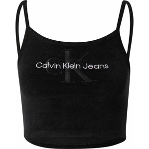 Calvin Klein Jeans Top antracitová / černá / bílá