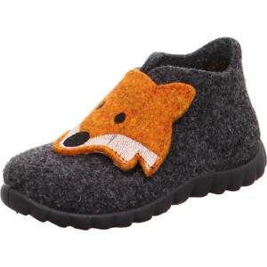 Pantofle 'Happy' Superfit šedý melír / oranžová / černá / bílá