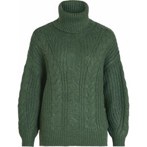 VILA Maxi svetr 'TRIPS' tmavě zelená