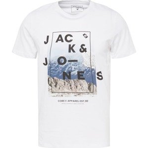 JACK & JONES Tričko 'Booster' modrá / šedá / černá / bílá