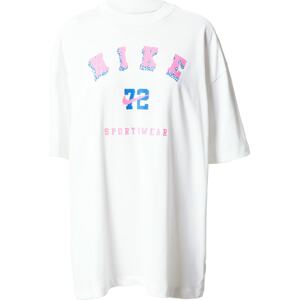 Nike Sportswear Oversized tričko modrá / pink / bílá