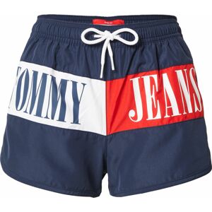 Tommy Jeans Plavecké šortky tmavě modrá / červená / bílá