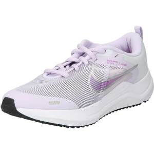 NIKE Sportovní boty 'Downshifter 12' šedá / fialová / stříbrná