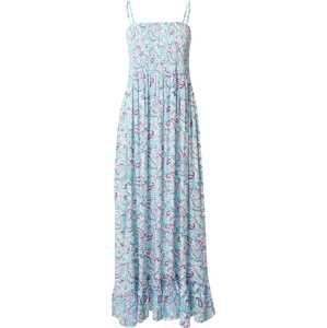 Zwillingsherz Letní šaty 'Anne' modrá / tyrkysová / pink / bílá