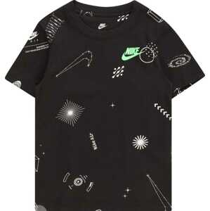 Nike Sportswear Tričko světle zelená / černá / bílá