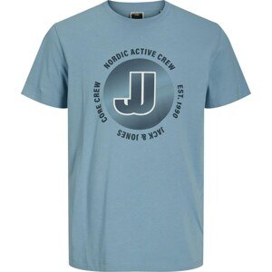 JACK & JONES Tričko kouřově modrá / černá