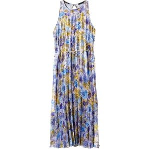 MANGO Letní šaty 'Bouquet' modrá / hořčicová / svítivě fialová / bílá