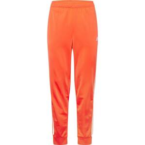 ADIDAS SPORTSWEAR Sportovní kalhoty oranžově červená / bílá