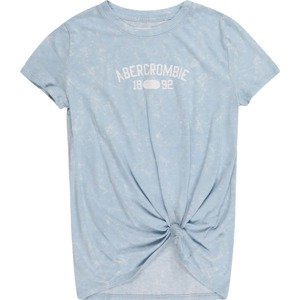 Abercrombie & Fitch Tričko kouřově modrá / bílá