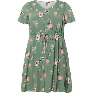 Vero Moda Curve Letní šaty 'Easy' světlemodrá / zelená / tmavě zelená / růžová