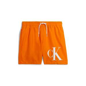 Calvin Klein Swimwear Plavecké šortky jasně oranžová / bílá