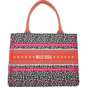 Zwillingsherz Nákupní taška 'Akina' oranžová / pink / černá / bílá