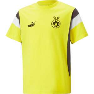 PUMA Funkční tričko žlutá / černá / bílá