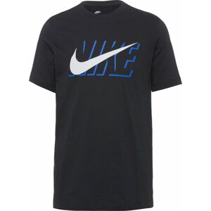 Nike Sportswear Tričko modrá / černá / bílá