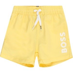 BOSS Kidswear Plavecké šortky žlutá / bílá