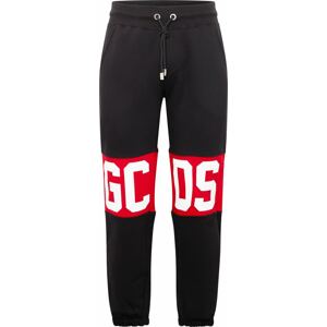 GCDS Kalhoty červená / černá / bílá