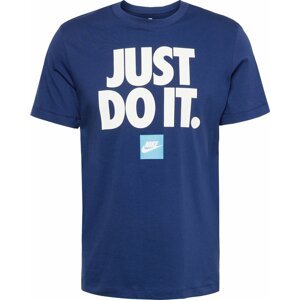 Nike Sportswear Tričko enciánová modrá / nebeská modř / bílá