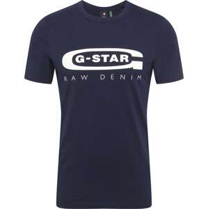 G-Star RAW Tričko tmavě modrá / bílá