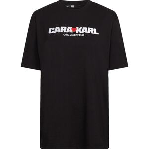 KARL LAGERFELD x CARA DELEVINGNE Tričko černá