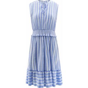 AIKI KEYLOOK Letní šaty kouřově modrá / světlemodrá / offwhite
