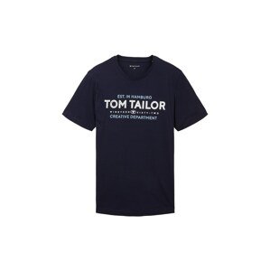 TOM TAILOR Tričko námořnická modř / pastelová modrá / bílá