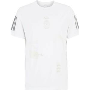 ADIDAS PERFORMANCE Funkční tričko stříbrně šedá / bílá