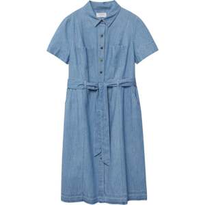MANGO Košilové šaty 'Claire' modrá džínovina