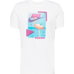Nike Sportswear Tričko modrá / fialová / pink / bílá