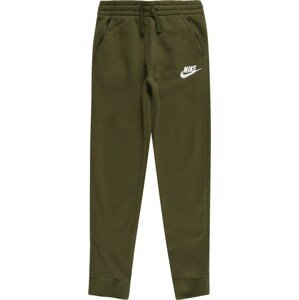 Nike Sportswear Kalhoty khaki / bílá