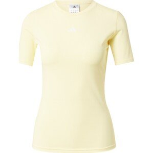 ADIDAS PERFORMANCE Funkční tričko pastelově žlutá / bílá