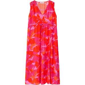 MANGO Letní šaty 'YULIA' cyclam / oranžová / světle růžová / oranžově červená