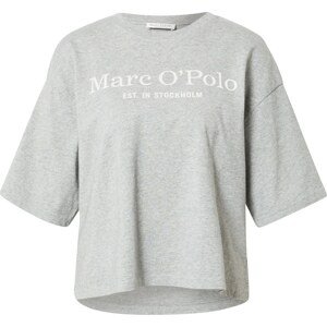 Marc O'Polo Tričko světle šedá / bílá