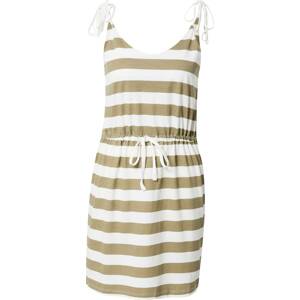 ONLY Letní šaty 'MAY' olivová / bílá