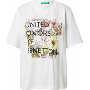 UNITED COLORS OF BENETTON Tričko fialová / pastelově růžová / černá / bílá