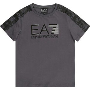 EA7 Emporio Armani Tričko tmavě šedá / černá / bílá