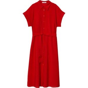 MANGO Košilové šaty 'Pampa2' tmavě červená
