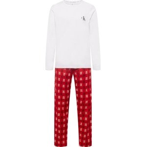 Calvin Klein Underwear Pyžamo dlouhé červená / černá / bílá