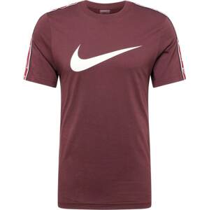 Nike Sportswear Tričko rezavě červená / bílá