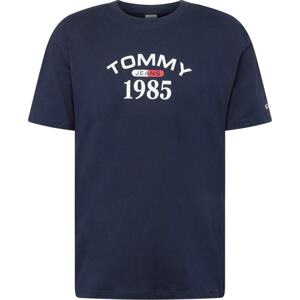 Tommy Jeans Tričko námořnická modř / světle červená / bílá