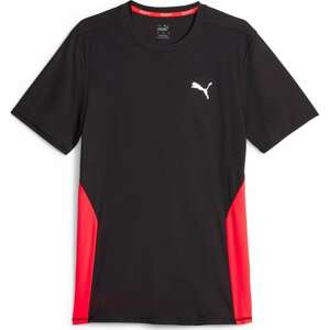 PUMA Funkční tričko červená / černá / bílá