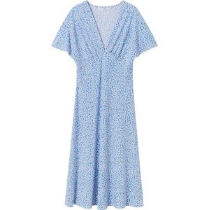 MANGO Letní šaty 'Manzano' královská modrá / světlemodrá / černá