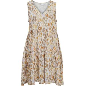 VILA Letní šaty 'Elodie' velbloudí / tmavě béžová / šeříková / barva vaječné skořápky