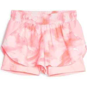 PUMA Sportovní kalhoty pink / růžová / bílá