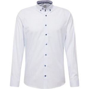 OLYMP Košile 'Level 5' pastelová modrá / bílá