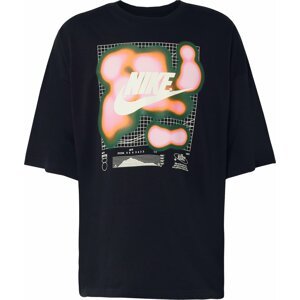 Nike Sportswear Tričko trávově zelená / oranžová / růžová / černá