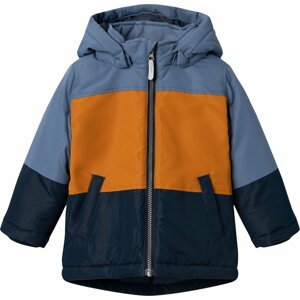 NAME IT Funkční bunda 'Max' chladná modrá / tmavě modrá / oranžová